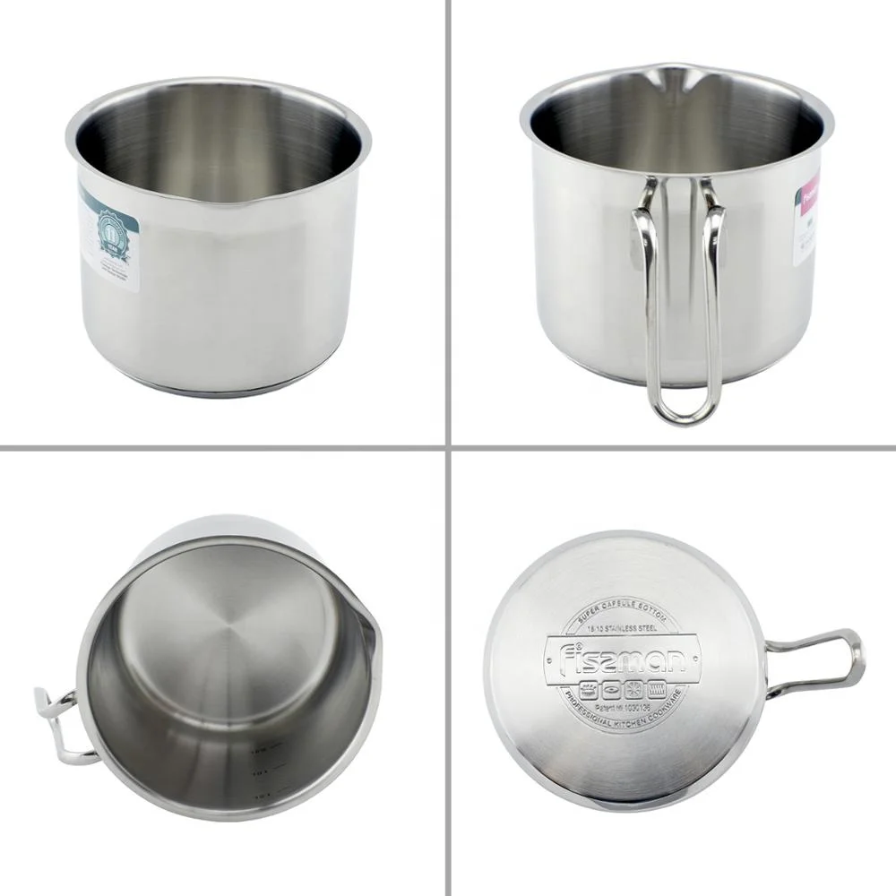 Fissman 1.5l practical milk pot, mini soup pot butter hot sauce pot  noodle soup pot,Kitchen cooking pot