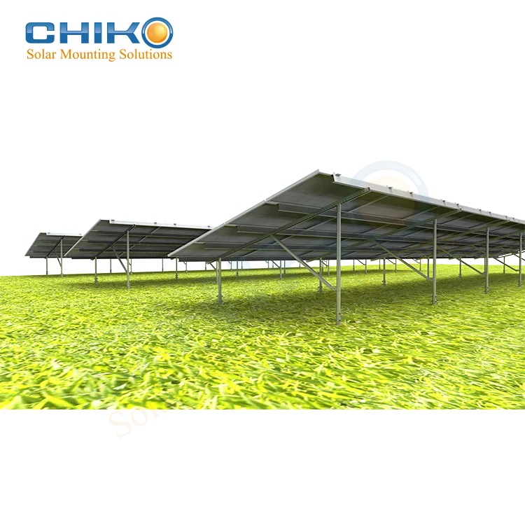 Robust solar panel ground pole pv mounting structure support