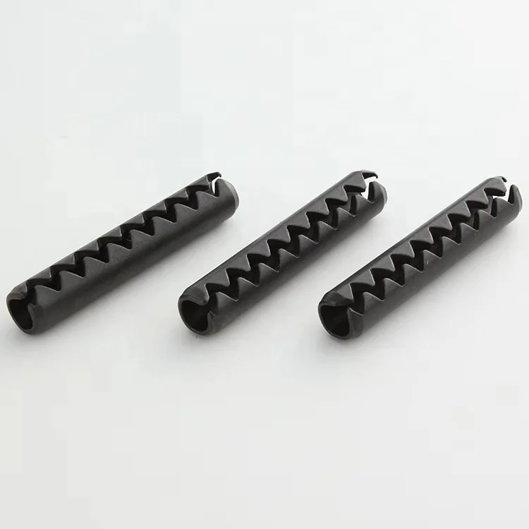 Factory customized high quality JIS B2808 65Mn/stainless steel cylindrical slotted serrated spring tension pins