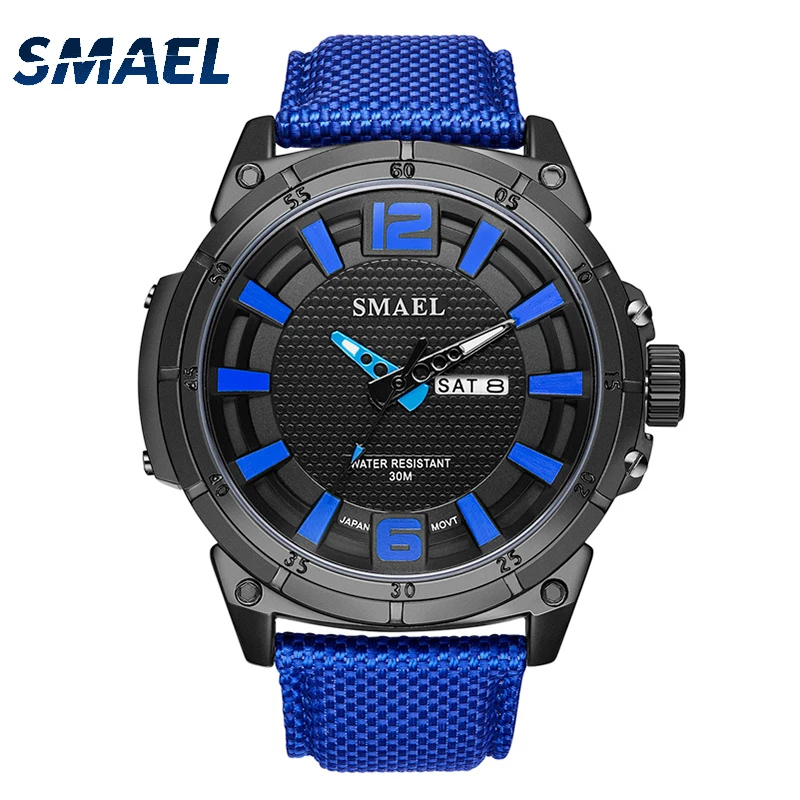 Nylon leather band SL1316  al fajr logo custom  dial smael watch