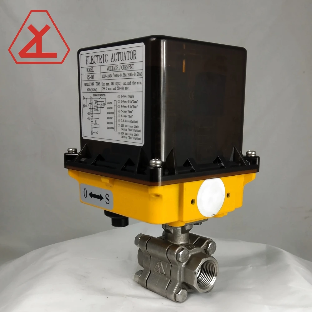 
2-way screw ball valve with actuator electric actuator 