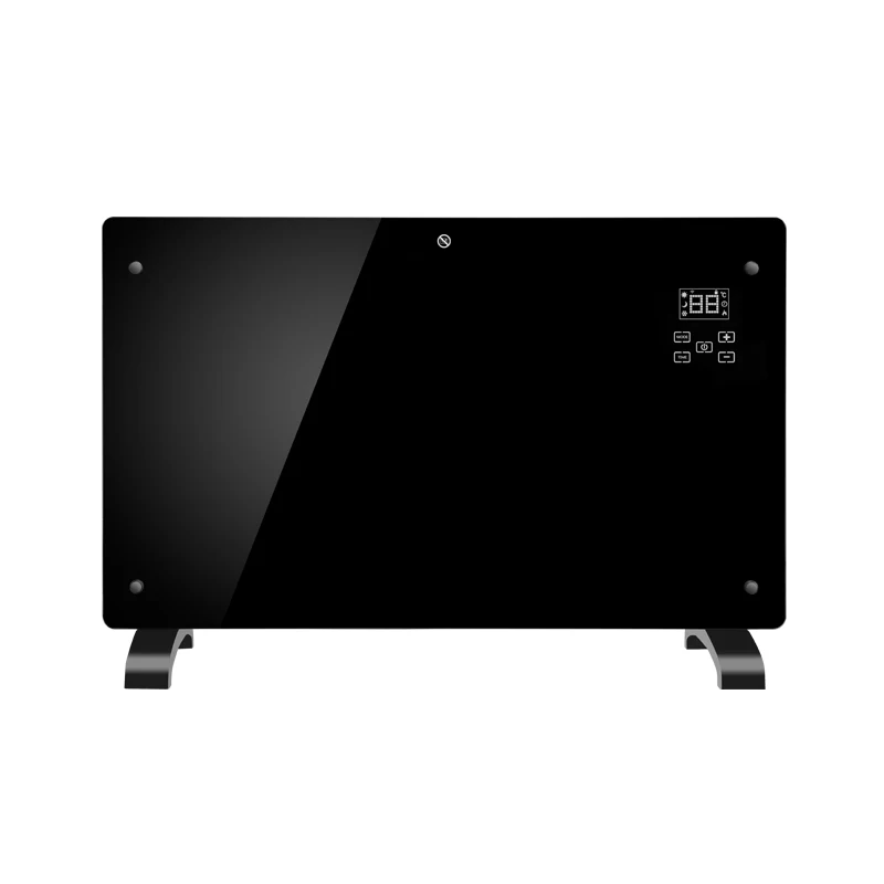 Настенный стеклянный панельный нагреватель с алюминиевым нагревательным элементом X-образной формы и ЖК-дисплеем