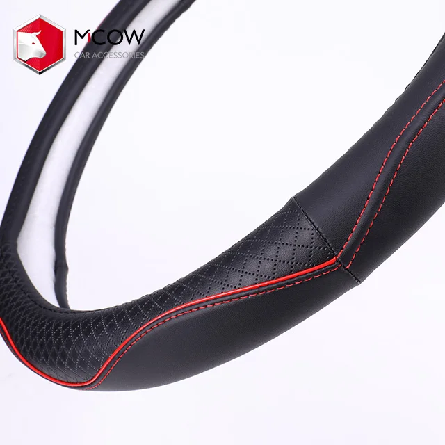 Car Accessories New Product Durable Novelty Design 17 Inch Leather Steering Wheel Cover