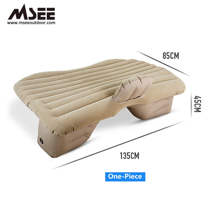 Suv Travel Flocked Pvc Inflatable Back Seat Car Bed Seat Air