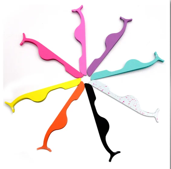
False Eyelashes Applicator Tool Portable Eyelash Extension Tweezers Stainless Steel Remover Clip 