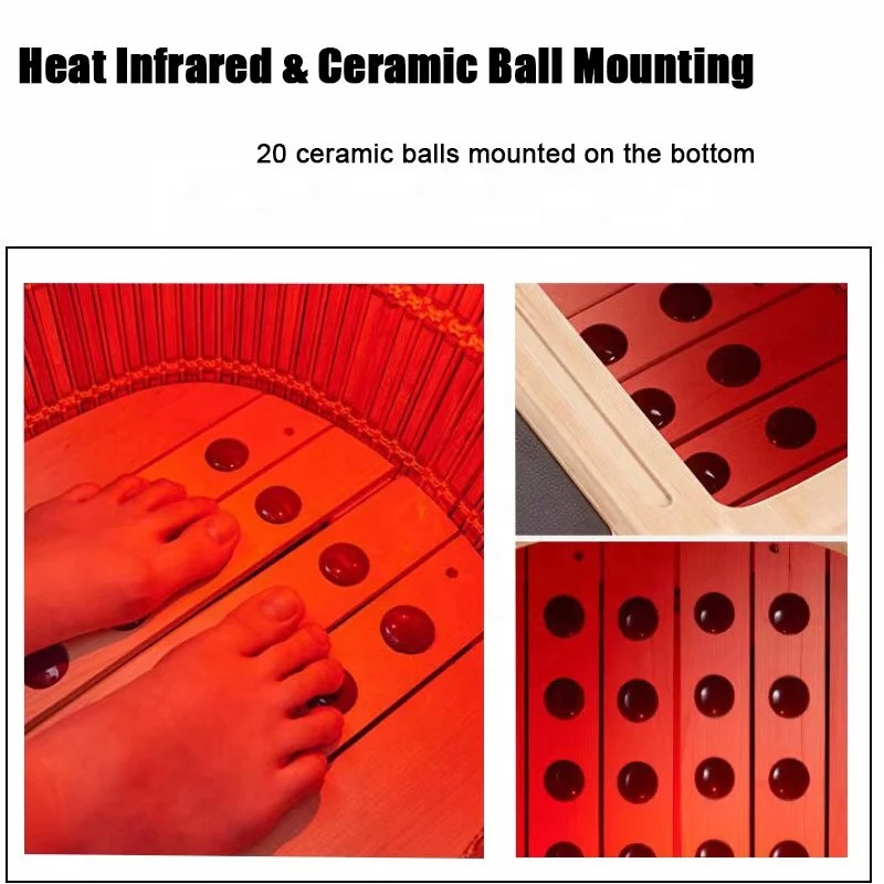 One Person Portable Wooden Far Infrared Heating Dry Foot Sauna Hot Tub