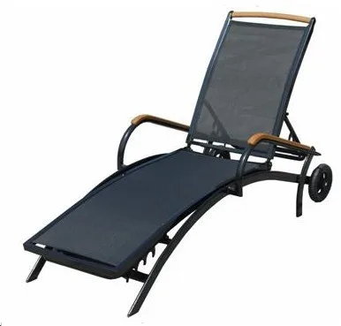 New Arrival Recliner Waterproof sun bed, Aluminium Brushed Beach Chair Sun Lounger