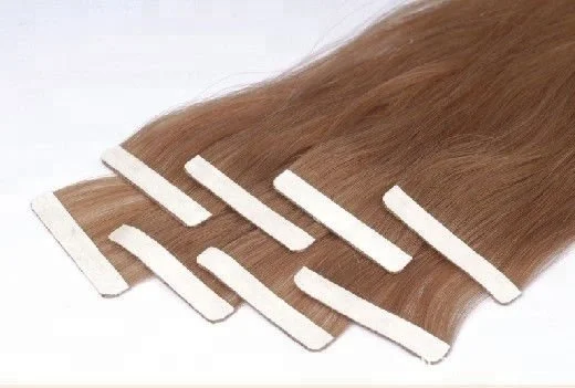Wholesale human hair extension double drawn 100% remy human natural hair color tape hair extension
