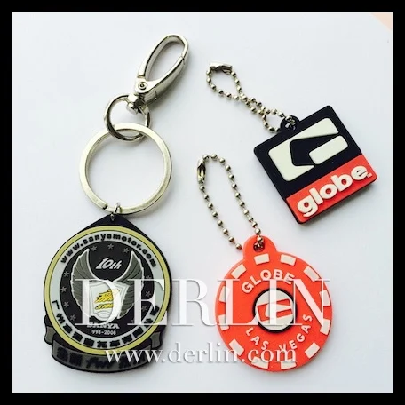Customised Rubber Patch Silicon Label Key Chain Keyring