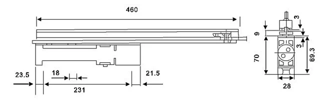 KD938 High quality 30-60KG concealed hydraulic door closer