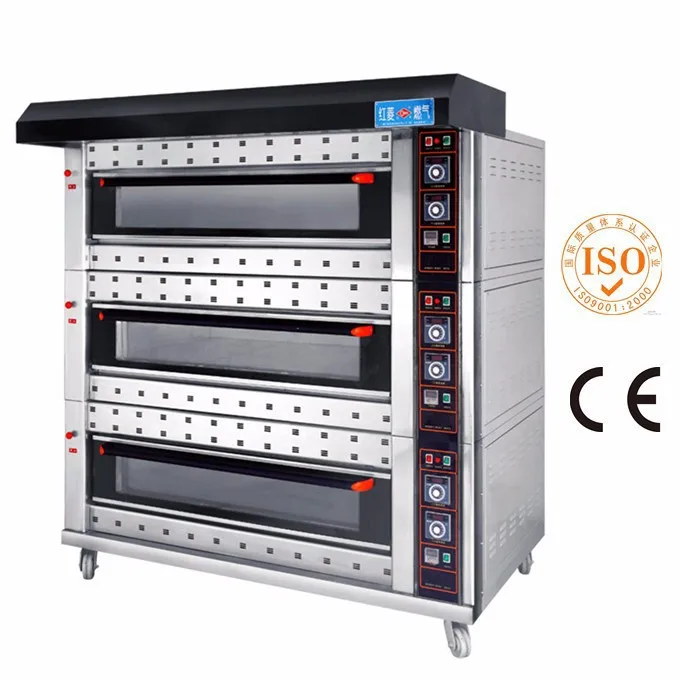 
High quality 3 deck electric heating wire steam oven deck baking oven 