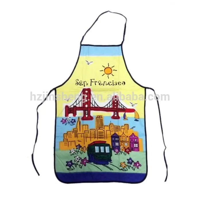 
Fashion San Francisco landmark logo printing souvenir apron set 