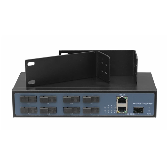 10 port fiber combo switch for hikvision cctv camera