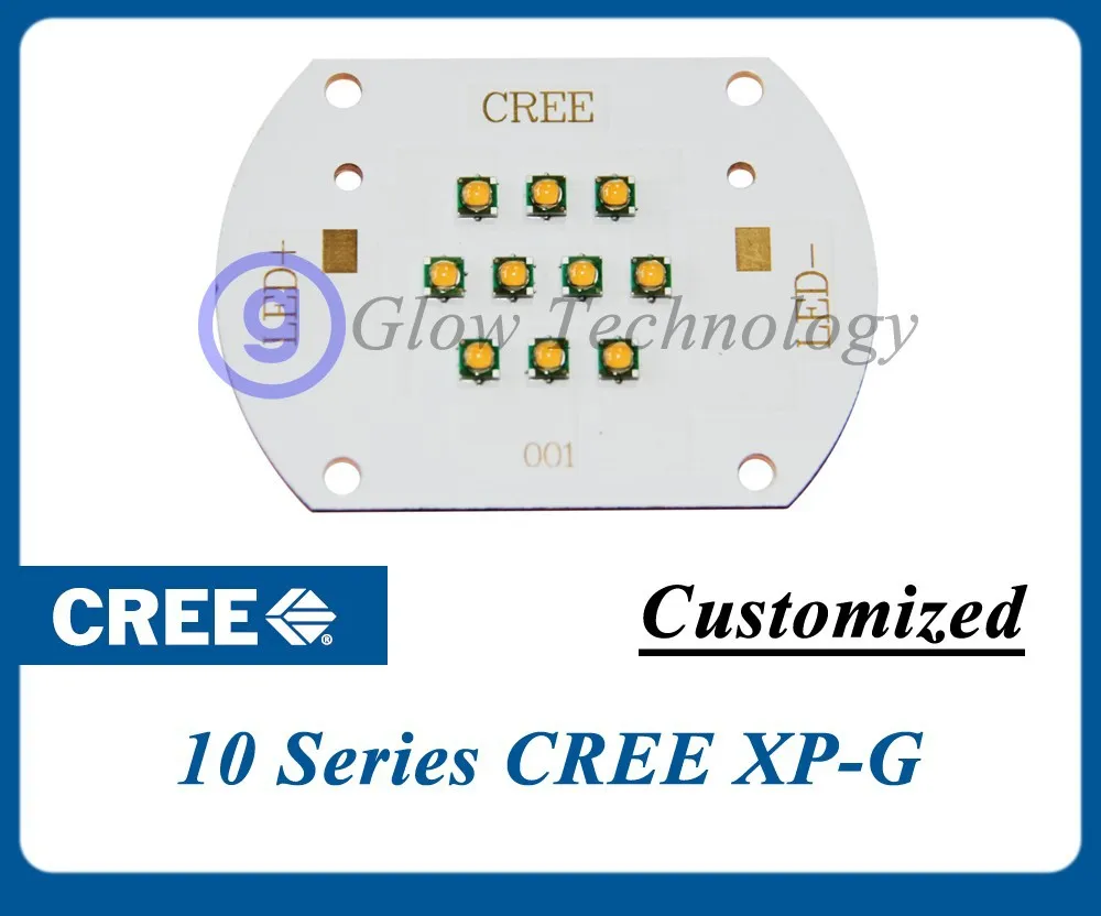 Customized Copper Plate PCB with Original LEDs 10PCS XPG in 10 Series warm white cool white neutral white