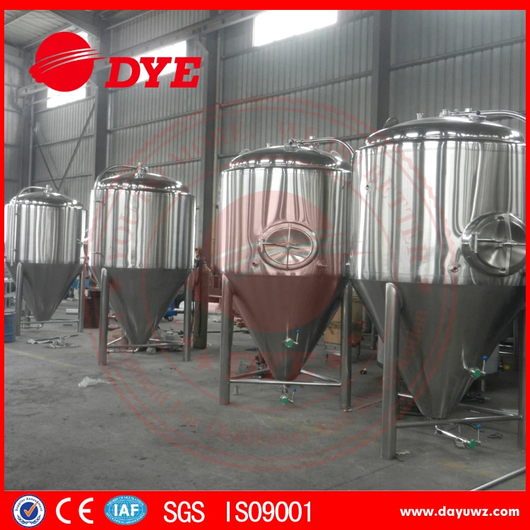 Stainless steel fermenter in a home microbrewery