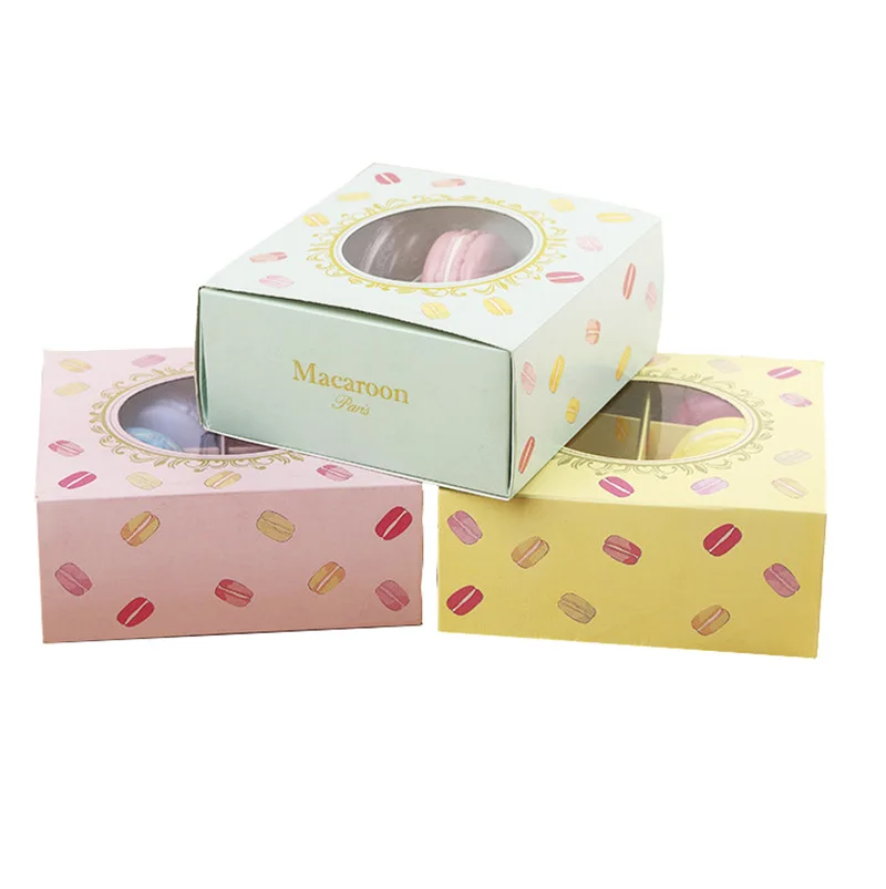 SENCAI Custom Printing Eco Macaroon Packaging Box with Window
