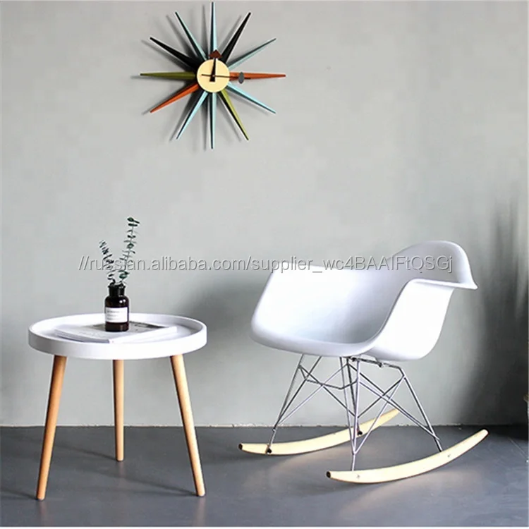 Plastic coffee table different sizes plastic top with wooden leg