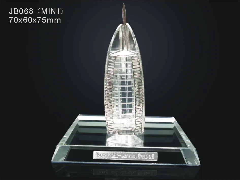 Dubai  Burj Al Arab Hotel crystal building model souvenir