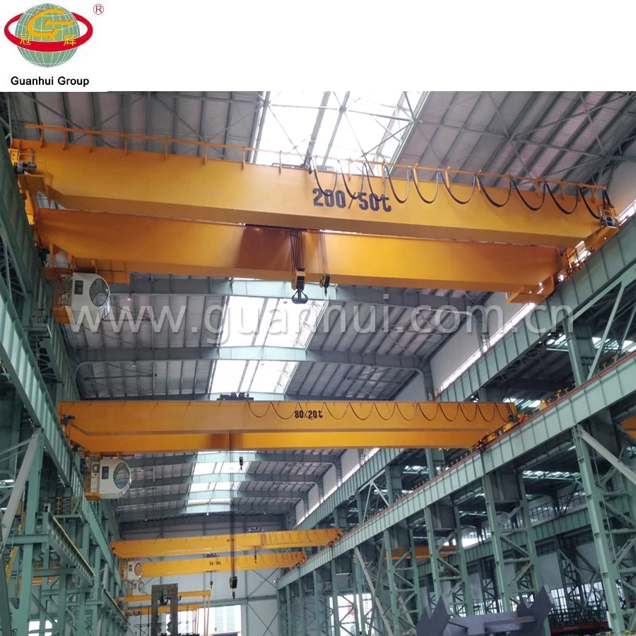 Guanhui brand LH double girder overhead crane 60 ton