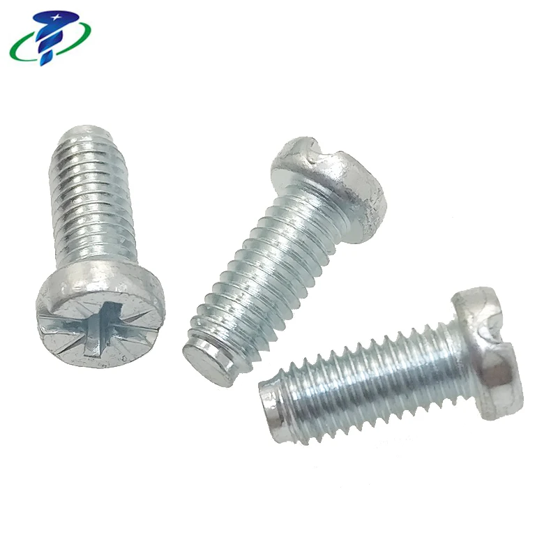 Combination pozi drive recess pan head terminal screw