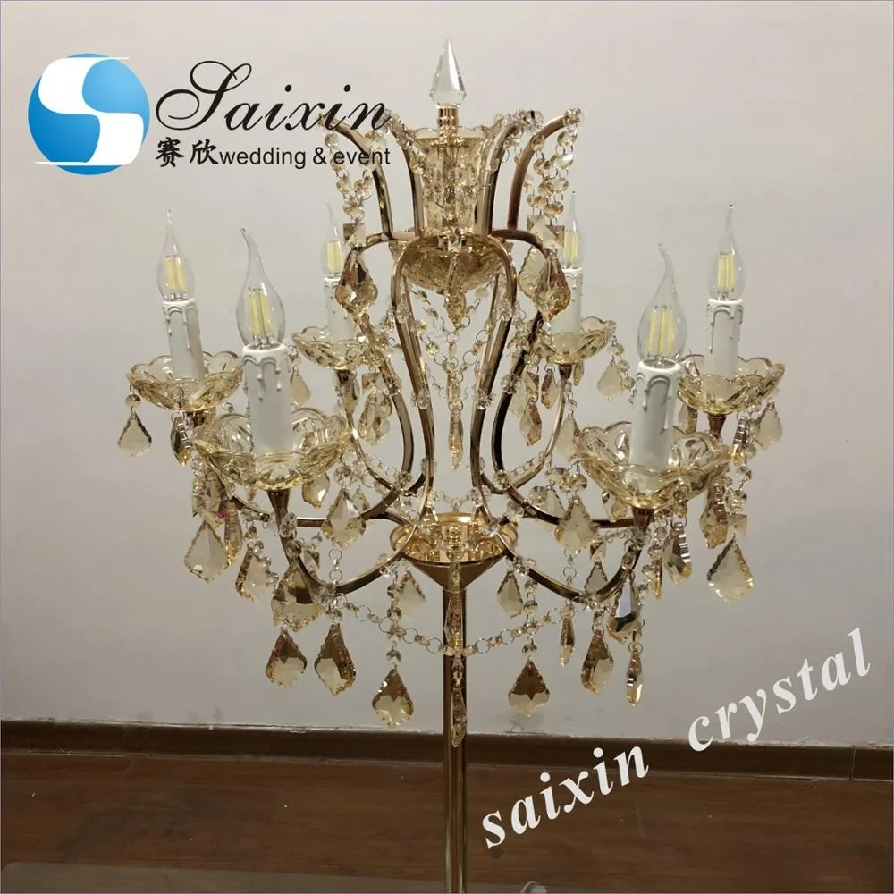 China wholesale wedding crystal lights chandelier for centerpieces weddings decoration