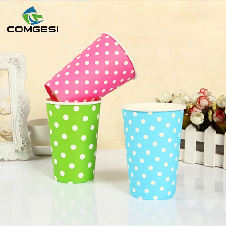 Take Away Disposable Single Double Wall Logo Printing Paper Cups For Fresh Drink Coffee Soup Hot Porridge