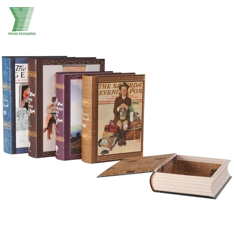 Профессиональная оригинальная Крафтовая коробка в форме книги, подарочная упаковочная бумага, декоративные книги