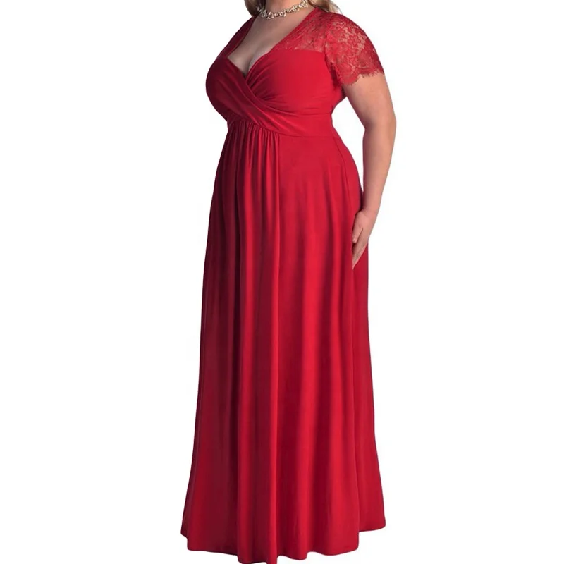 2024  new fashion mature ladies women v neck evening sexy maxi dress for pregnant women cheap OEM