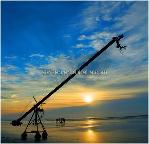 Professional 15meters Jimmy Jib Camera Crane for film/video/wedding/conference/church shooting with 3axis head