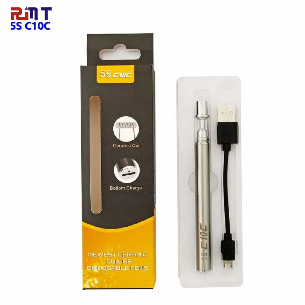 
Reymont variable voltage gold vape pen 6 month Warranty 0.5ml ceramic CBD Atomizer 5sc10c with rechargeable battery wholesale 