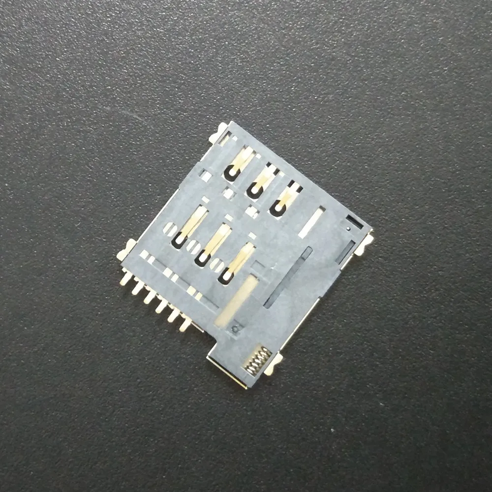High quality 6pin 1.35H precision pcb push push PCB board micro sim card connector