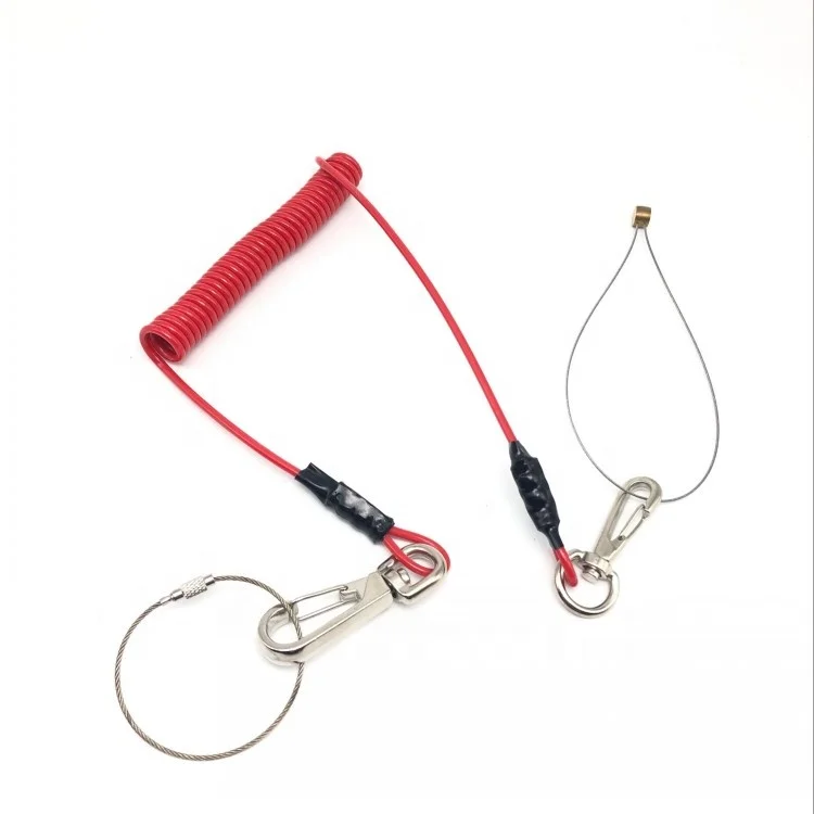 
Safety work tool lanyard coil tether 