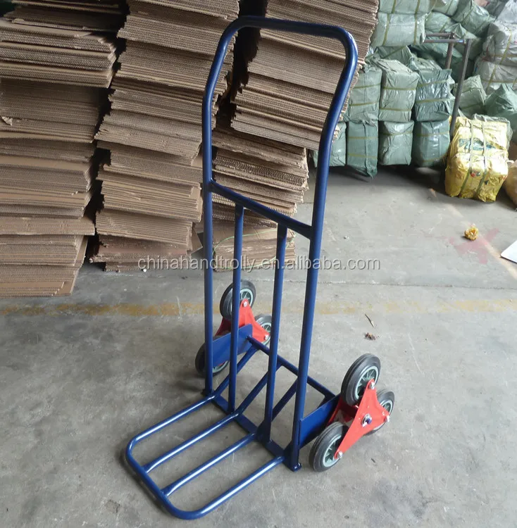 Strong warehouse hand trolley retractable wheel heavy load industrial trolleys