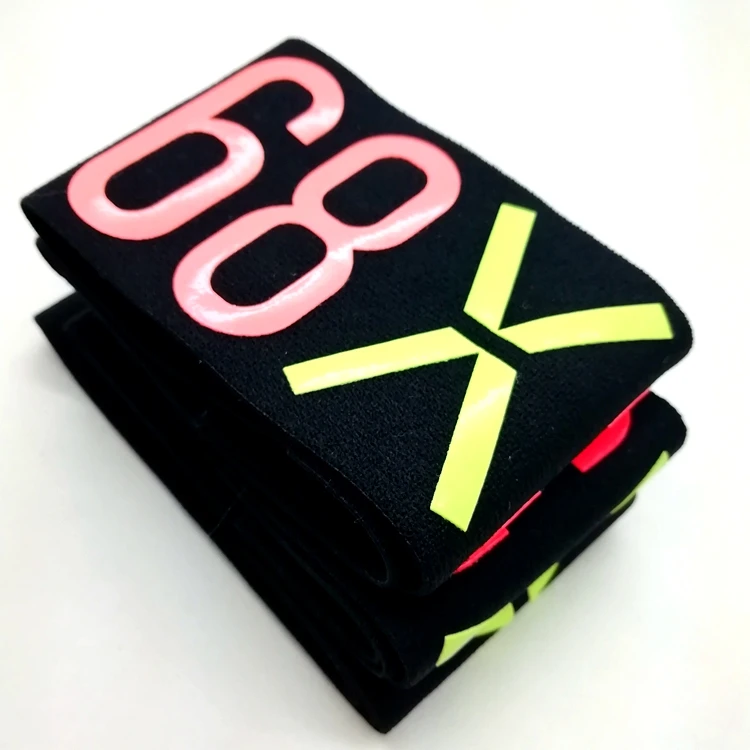 New design soft elastic webbing tape custom silicone logo printed tapes