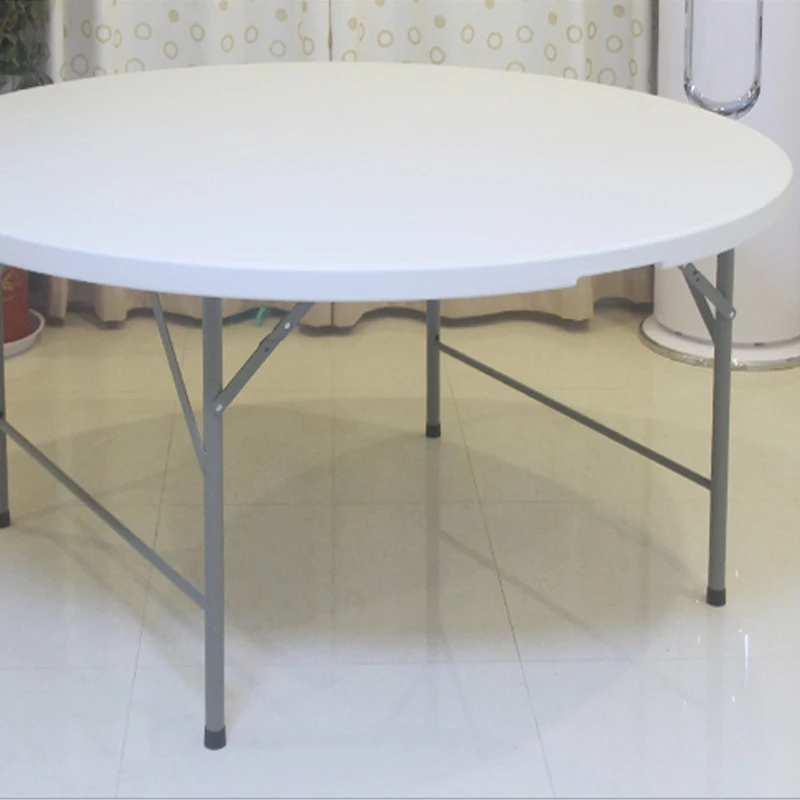 
Plastic Folding table round used for banquet outdoor wedding folding tables 6 ft table chairs 