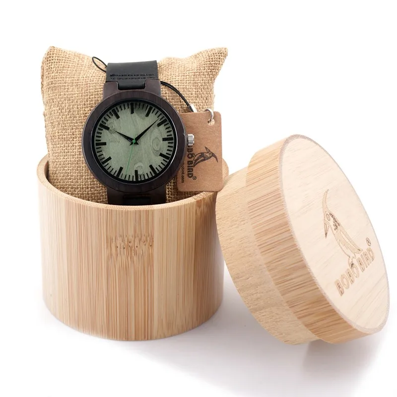BOBO BIRD Free Shipping Japan Miyota Quartz Wristwatch Wooden Watch in round box