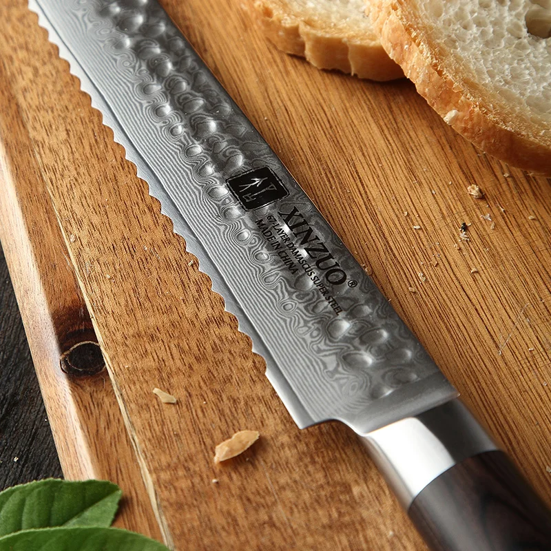 8 inch professional Damascus steel kitchen bread knife