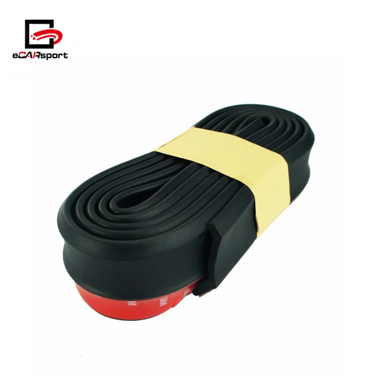 ECARsport Car Rubber Soft Black Bumper Strips Car External Front Bumper Strips Kit/Protection Strips