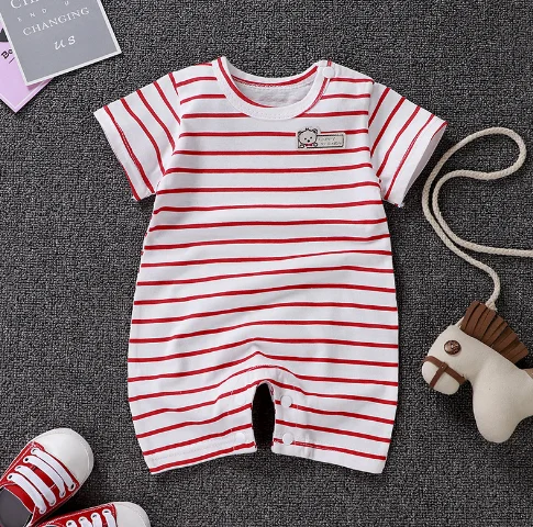 Factory price 100% cotton one-piece jumpsuit cartoon newborn baby romper