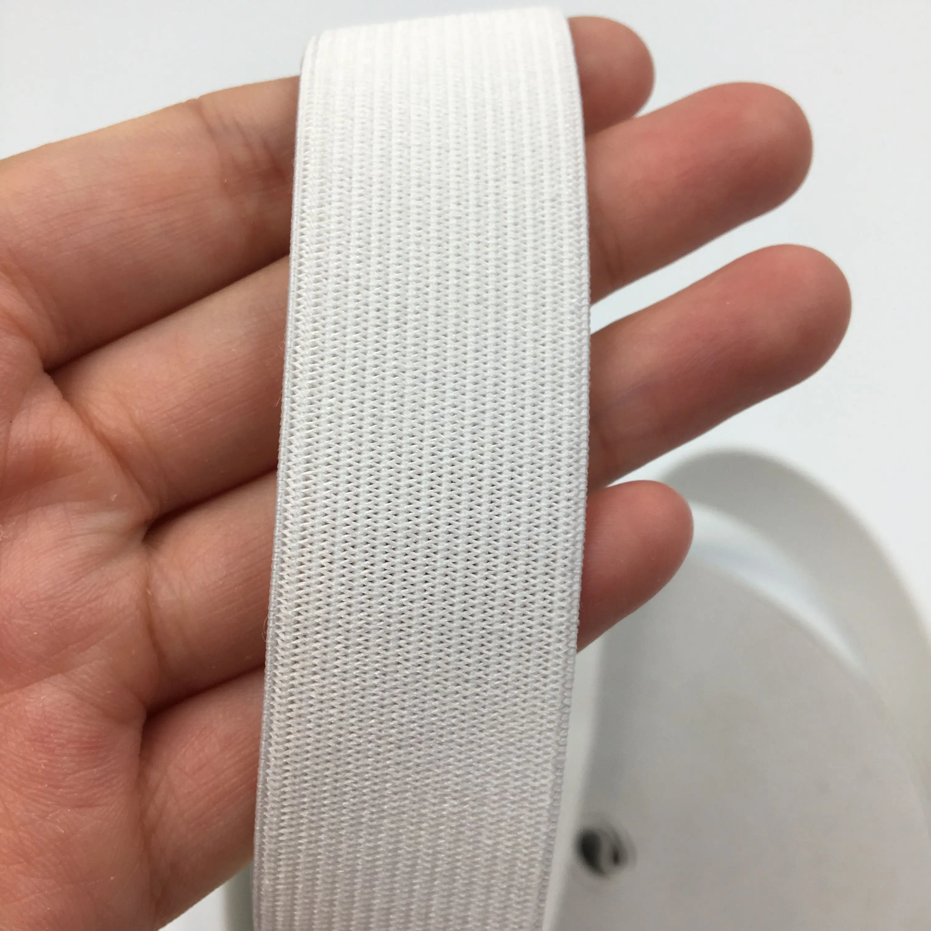3/4 Inch Wide Sewing Elastic Bands Elastic Spools 21.5 Yards (White)