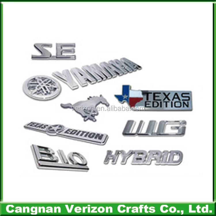 Custom ABS car badges and Chrome auto emblems, Customized emblems car badge logo
