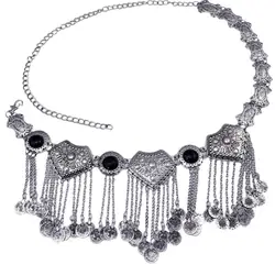 Turkish Gypsy Silver Belly Chains Boho Ethnic Jewelry Sexy Bikini Waist Dance Coin Dress Belt Belly Piercing Tribal Jewelry