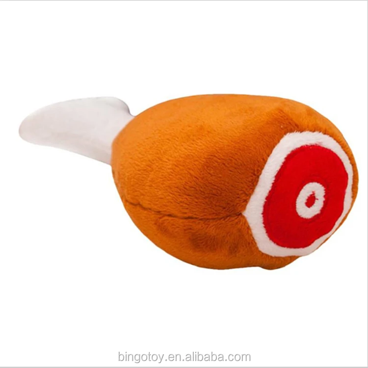 New Design Soft Plush Stuffed Plush Chicken Leg For Pet Toy