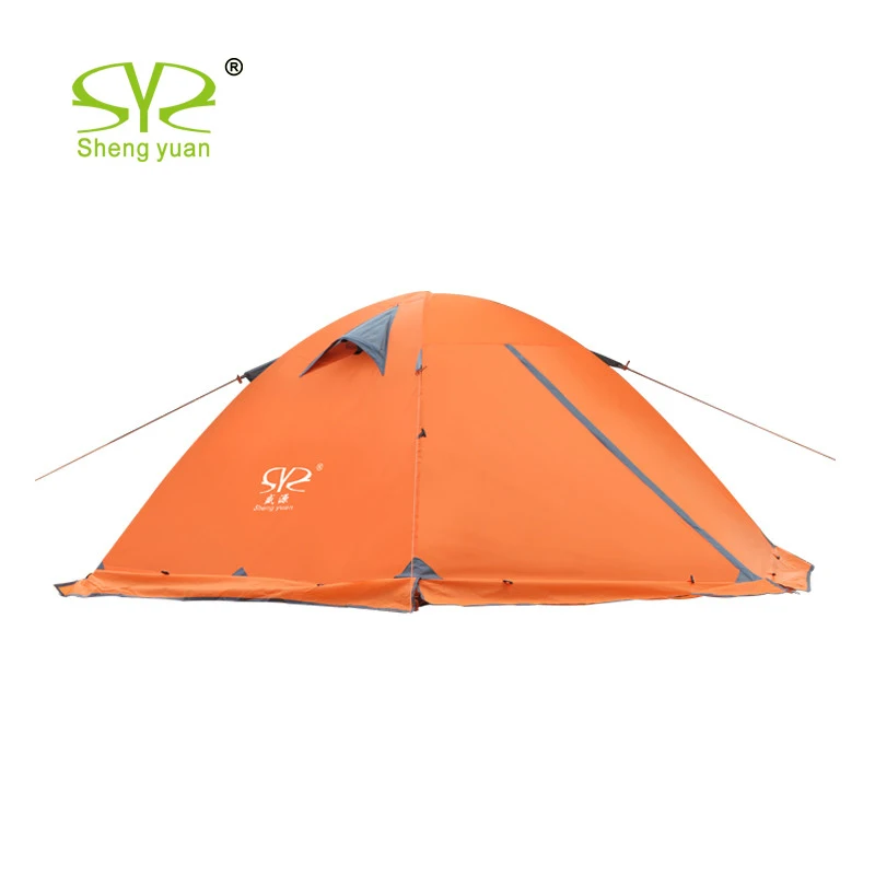 2 Person Waterproof Portable Double Door Double Layers Aluminium Pole Snowproof Camping Tent outdoor