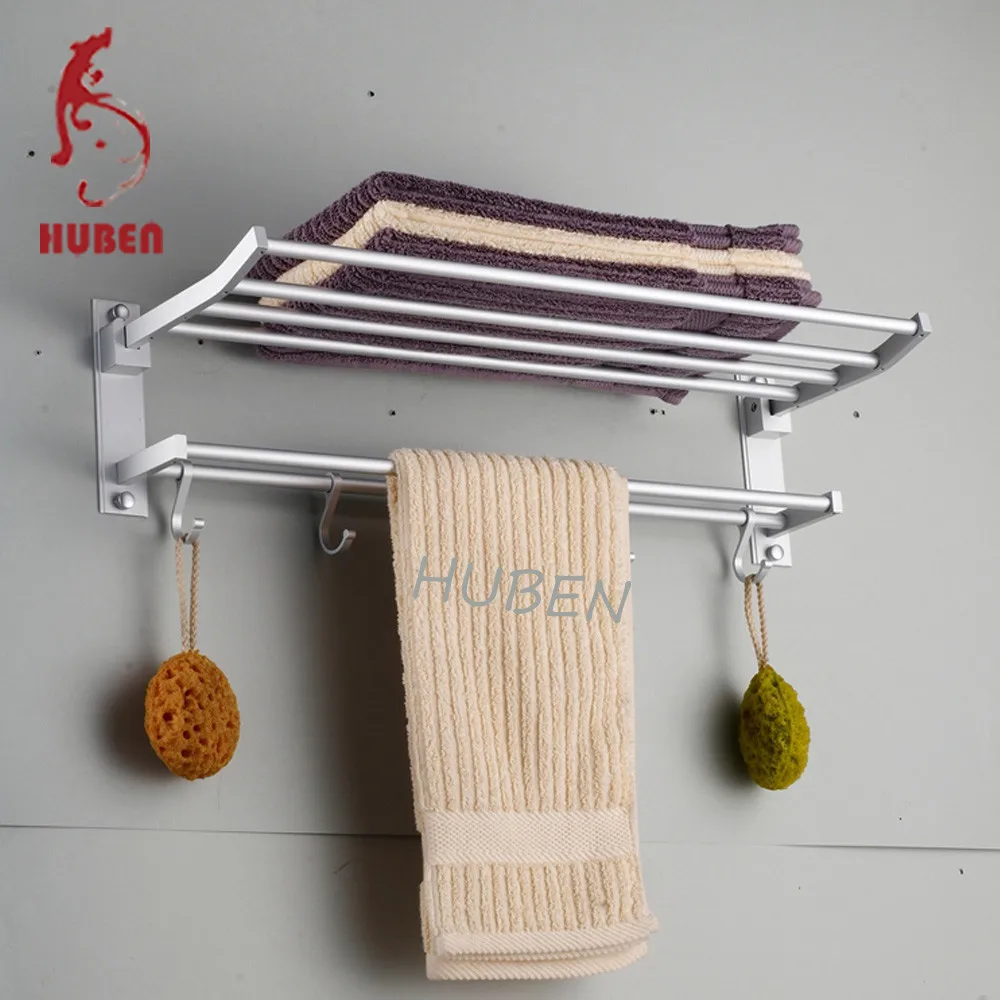 Wall hang aluminum towel shelf