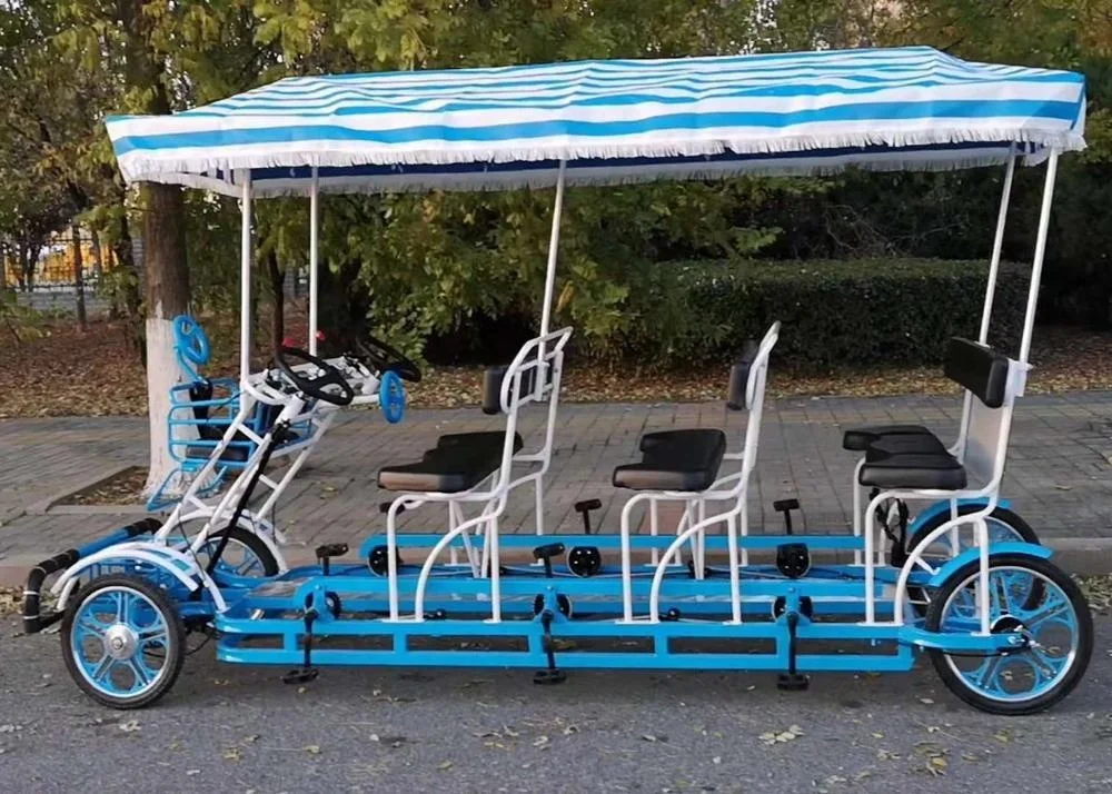 
Factory outlet family set child seat sightseeing four wheels canopy tour Surrey bike 