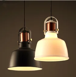 Modern ceiling pendant contemporary Vintage black hanging lamp round modern aluminum E27 Fixture Chandeliers pendant light