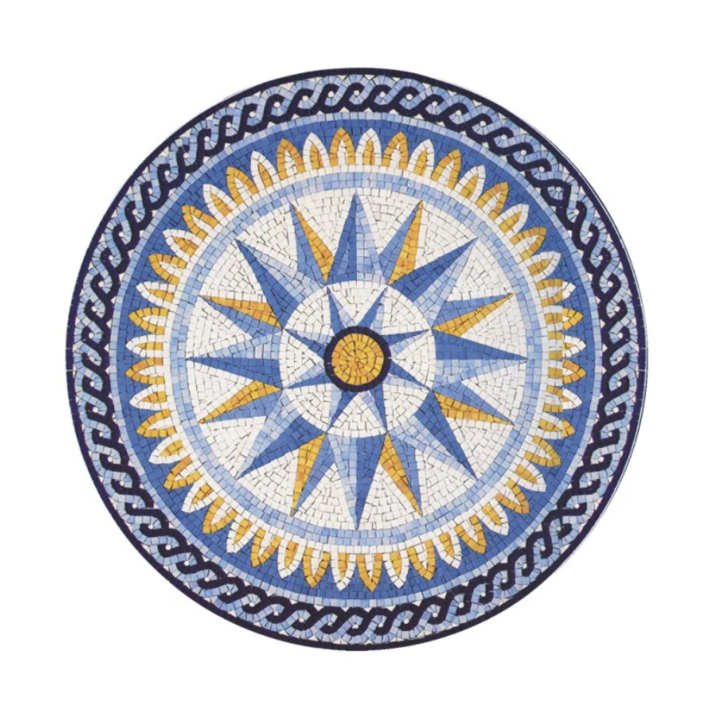 25x50 Arabic white and blue marble mosaic tile mosaic medallion