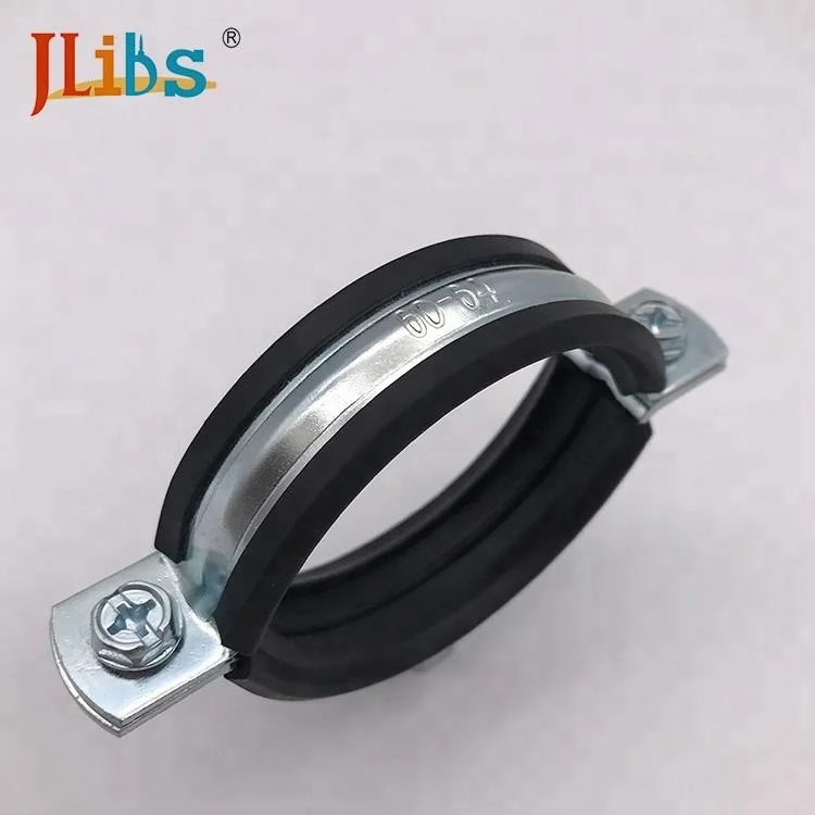 
Welding Type Pipe Clamps Set steel double pipe clamps with rubber 