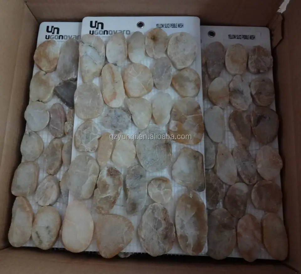 mesh cobblestone pavers  polished Cobblestone and Pebble Stone for landscaping